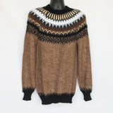 Pullover sweater with ethnic designs