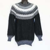 Pullover sweater with ethnic designs